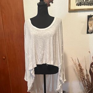 Free People Elegant Light Blue Woman’s Assymetrical Top.